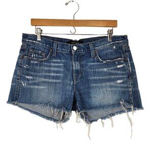 J Brand Cut Off Jean Shorts 28 Libra Wash‎ Mid Rise Distressed Denim Boho Beachy